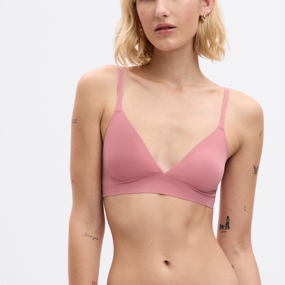 Gap Body no-show bralette pink M NWT